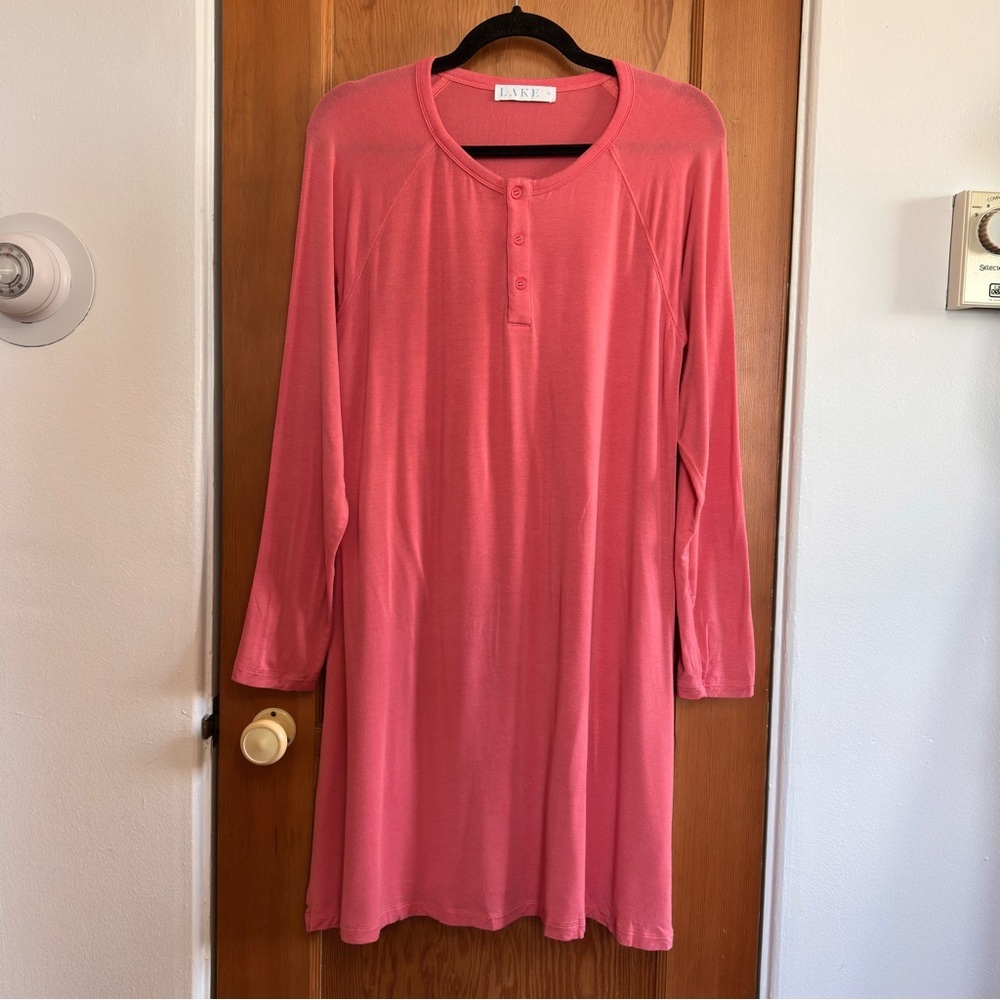 LAKE modal long sleeve pajama dress nightgown